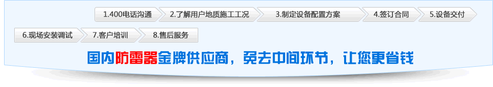 貴州科比特服務(wù)流程，最專(zhuān)業(yè)的防雷裝置供應(yīng)商